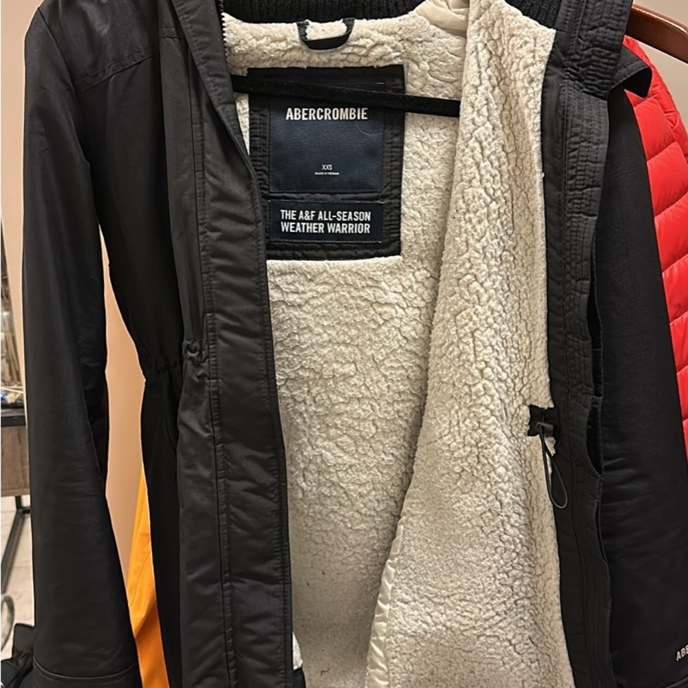 Abercrombie & Fitch Black and White Weather Warrior Jacket